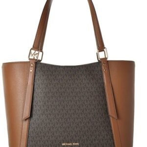 Michael Kors Δερμάτινη Γυναικεία Τσάντα Ώμου Καφέ
